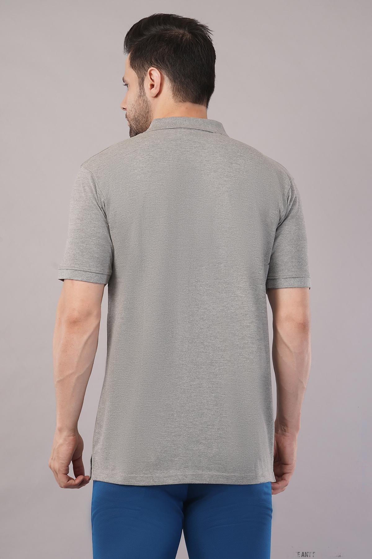 Custom Grey Polo T-Shirt