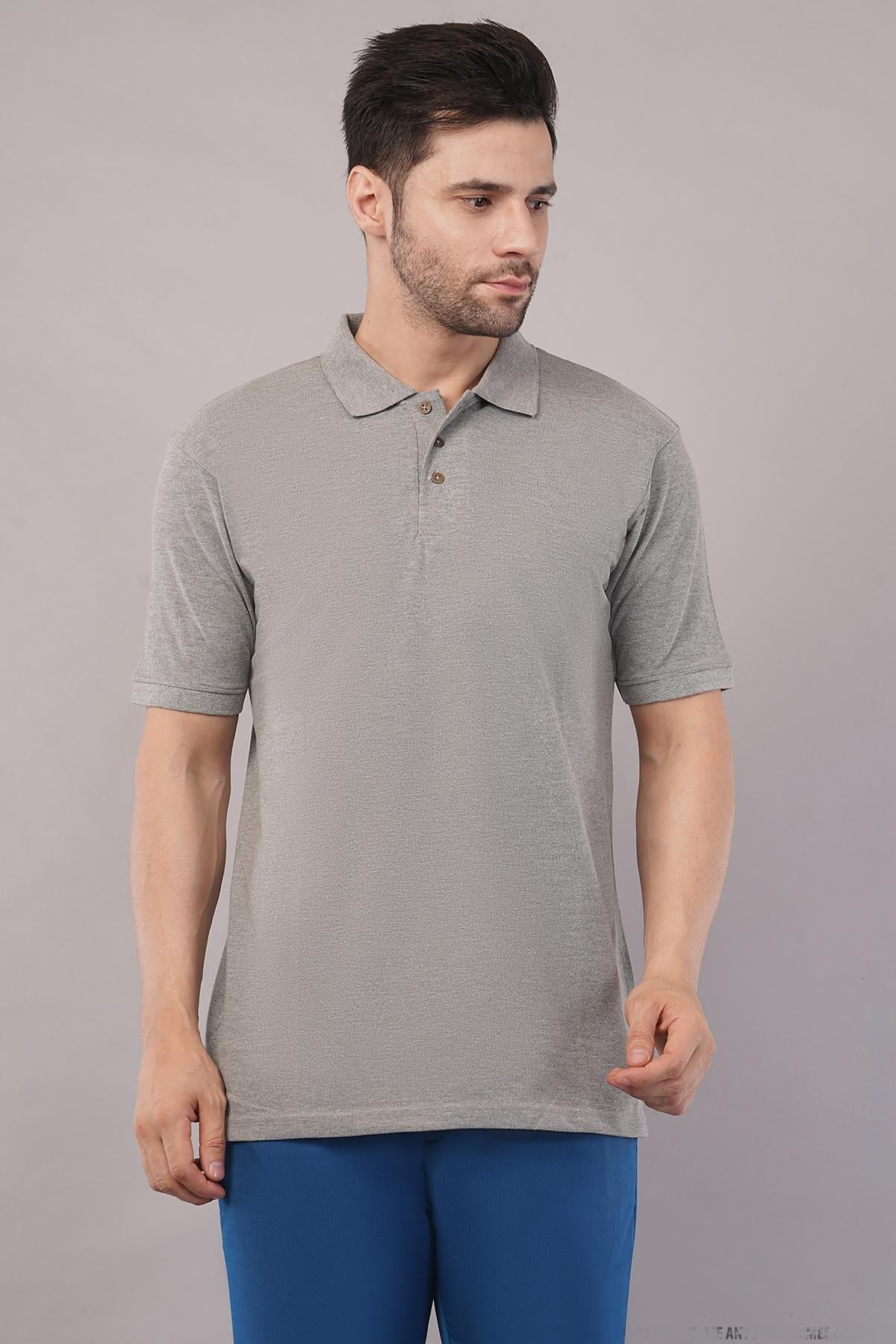 Custom Grey Polo T-Shirt