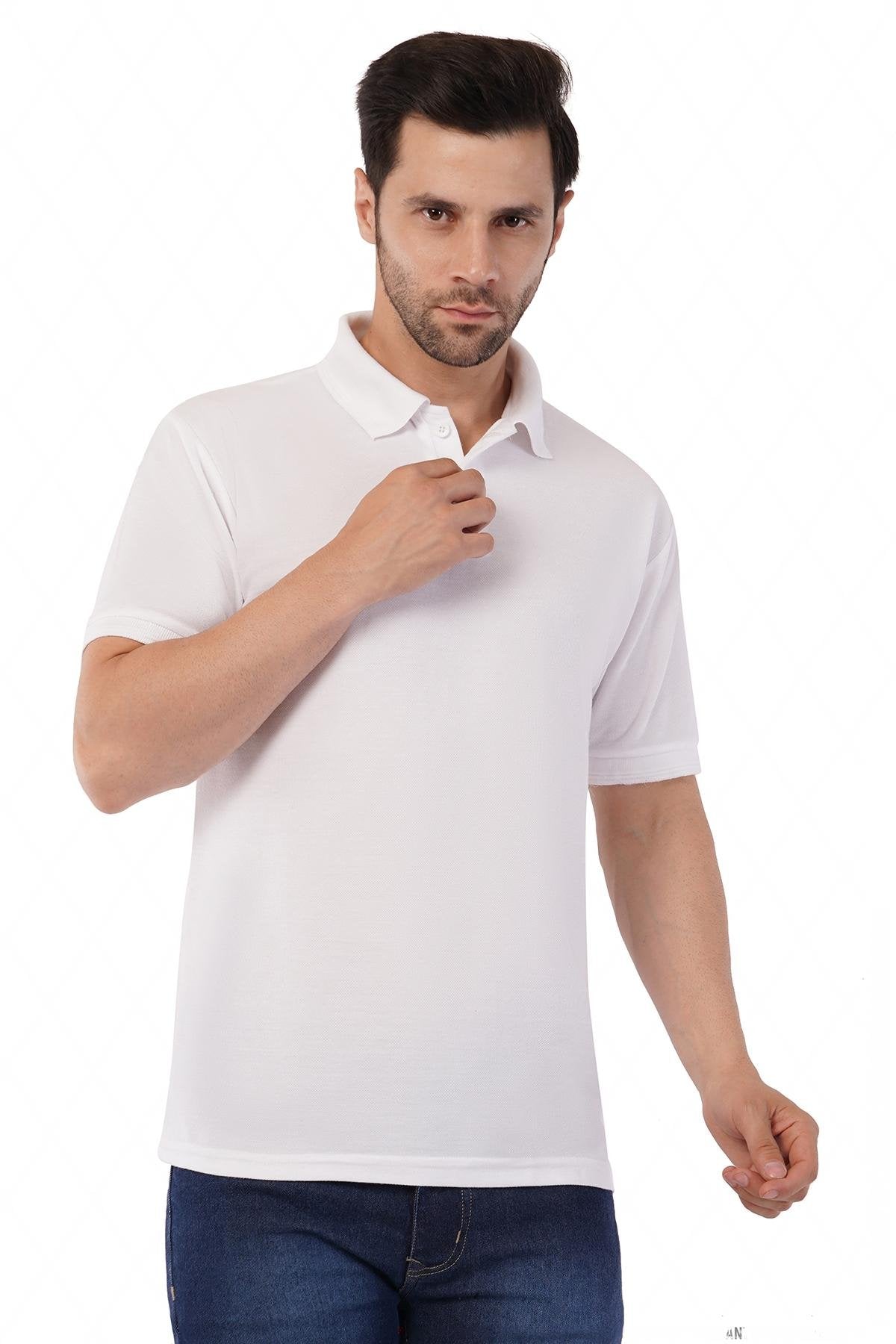 Custom White Polo T-Shirt