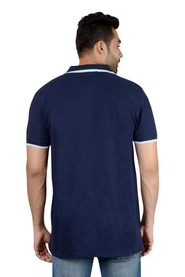 Custom Navy Tipping Polo T-Shirt