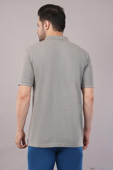 Custom Grey Polo T-Shirt