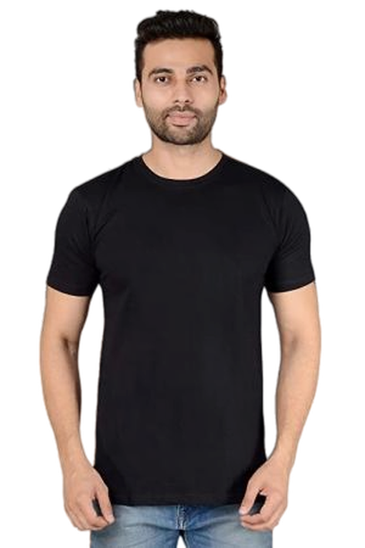 Basic cotton t-shirt - black